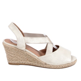 Sandali espadrillas su zeppe oro 9R38 Gold d'oro