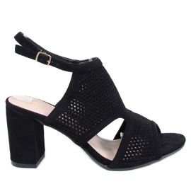 Sandali neri con tacco alto F1877 Black nero