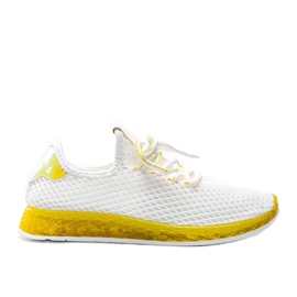 Scarpe slip-on Marley bianche e gialle bianca