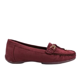 Mocassini marroni Darren rosso