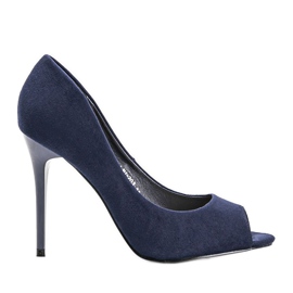 Décolleté blu navy su tacco a spillo Janessa