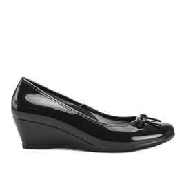 Ballerine meliski nere sulla zeppa Garett nero