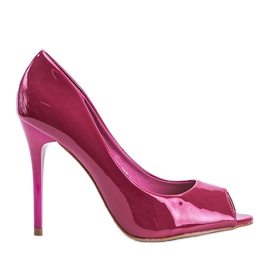 Décolleté rosa laccate su tacco Luke