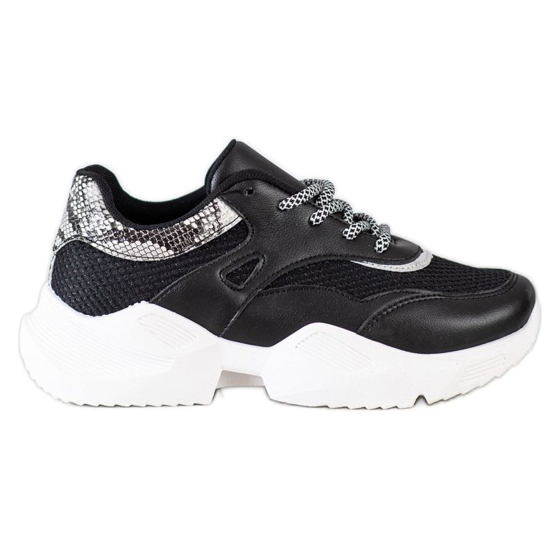 SHELOVET Sneakers nere con stampa serpente nero