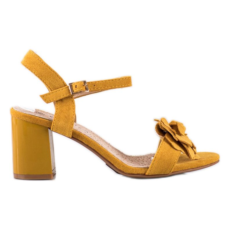 S. BARSKI Sandali Con Fiore S.BARSKI. giallo