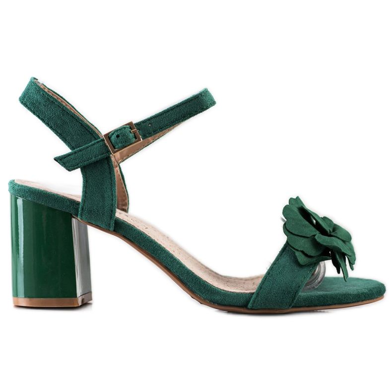 S. BARSKI Sandali Con Fiore S.BARSKI verde