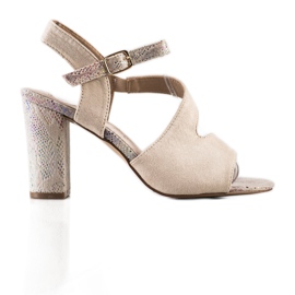 S. BARSKI Sandali Con Tacco Decorativo S.BARSKI beige
