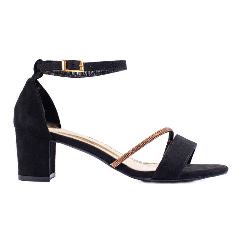 Goodin Sandali Eleganti Con Cubic Zirconia nero