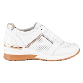 Goodin Sneakers in pelle bianca d'oro