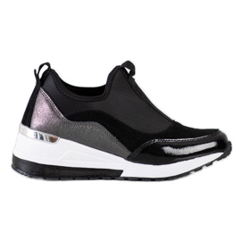 Goodin Sneakers con zeppa in pelle nero
