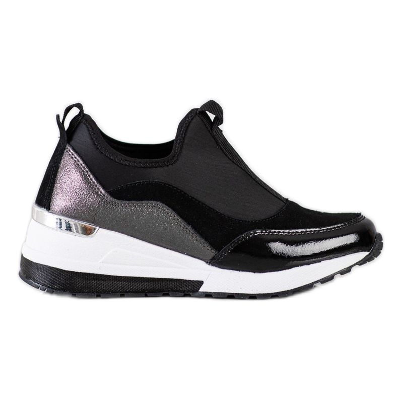 Goodin Sneakers con zeppa in pelle nero