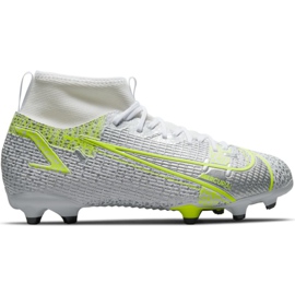 Nike Mercurial Superfly 8 Academy FG / MG Junior CV1127 107 scarpe da calcio d'argento