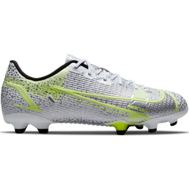 Nike Mercurial Vapor 14 Academy FG / MG Junior CV0811 107 scarpe da calcio d'argento