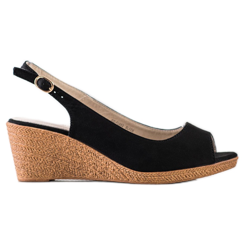 Goodin Sandali con zeppa casual nero