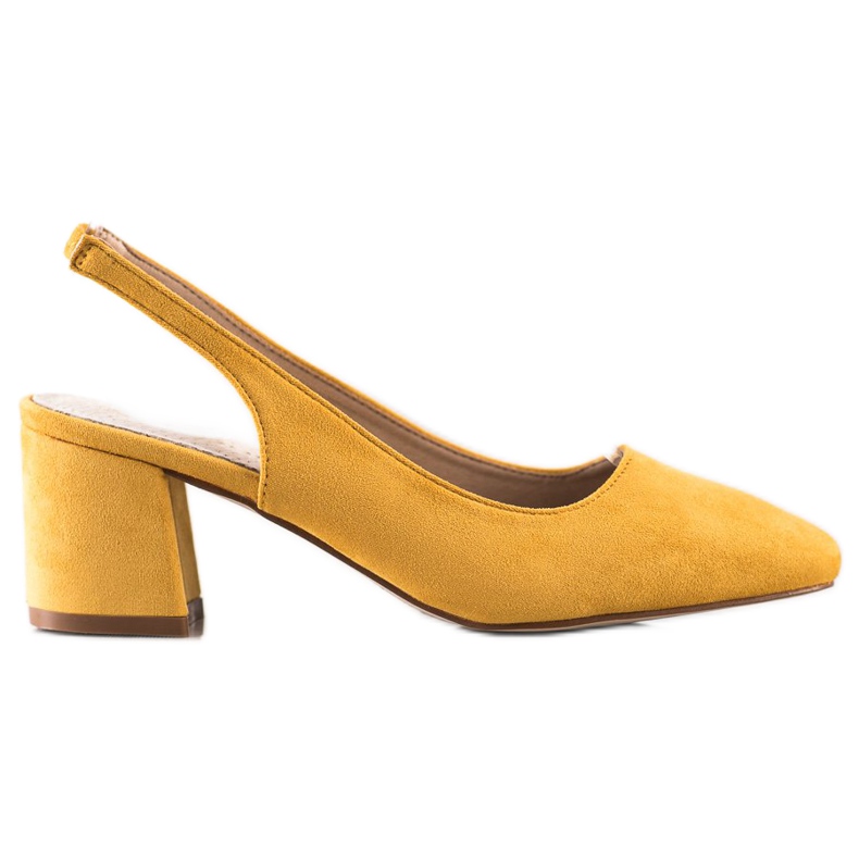 Goodin Décolleté slip-on con tacco a vista giallo