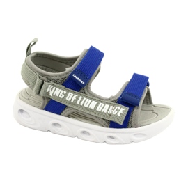 American Club Sandals Boys con insole in schiuma in velcro RL27/21 Gray grigio