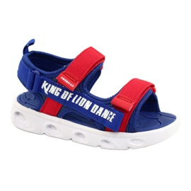 American Club Blue Boys Sandals per Velcro American RL27/21 Inserto in schiuma