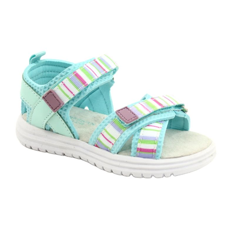 American Club Inserto in pelle sandali per bambini per il club americano in velcro rl44/21 colorato multicolore