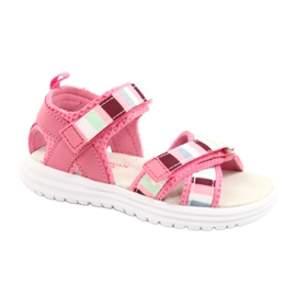 American Club Girls 'sandals in pelle in pelle ininsetta arman club rosa rl44/21