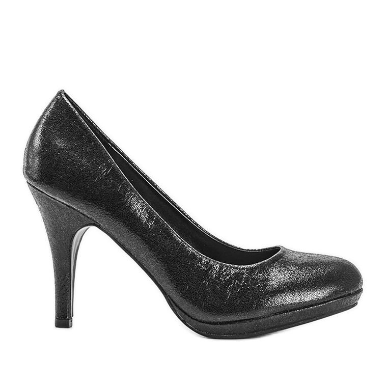 Pumps nere lucide sulla piattaforma Arely nero