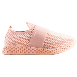 SHELOVET Sneakers Slip-on Con Rete rosa