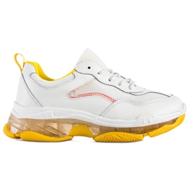 Goodin Scarpe da ginnastica in pelle bianca