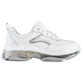 Goodin Scarpe da ginnastica in pelle bianca