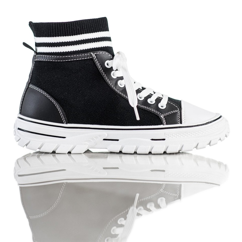 SHELOVET Scarpe da ginnastica slip-on alla moda nero