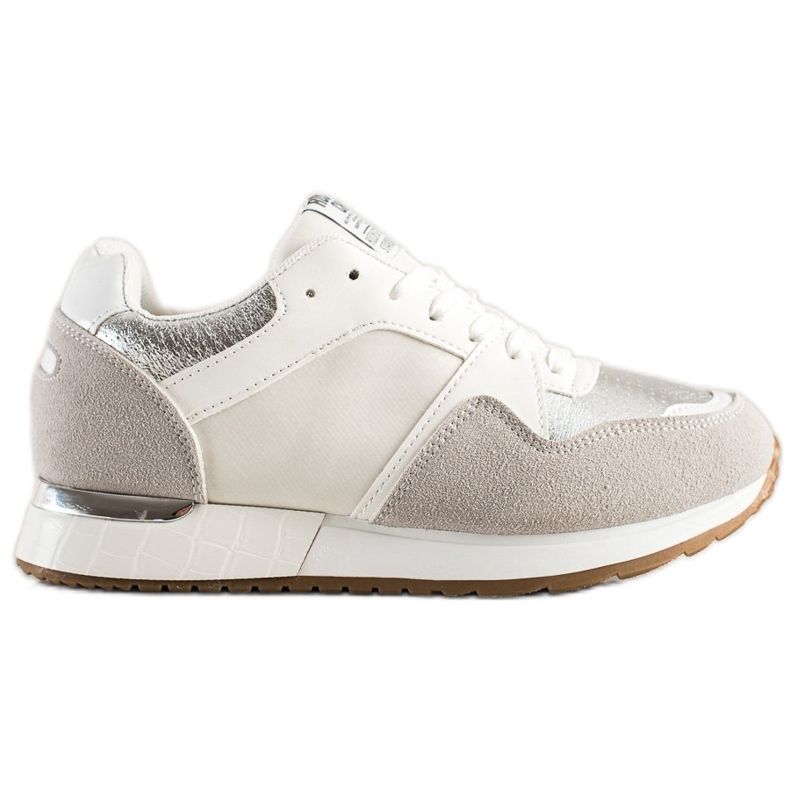 SHELOVET Sneakers BIANCHE E GRIGIE alla moda bianca grigio