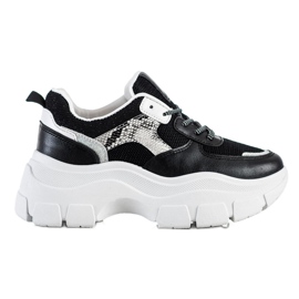 SHELOVET Sneakers Alla Moda Con Glitter nero
