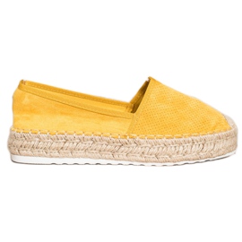 Seastar Espadrillas traforate con pelle scamosciata giallo