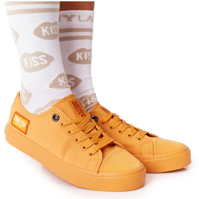 Sneakers da donna Big Star HH274134 Gialle giallo