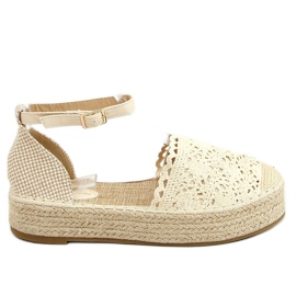 Espadrillas in pizzo beige 888-85 Beige