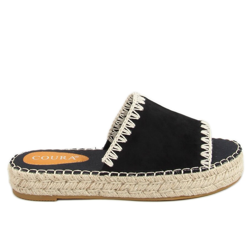 Espadrillas nere da donna nere 6095 Black beige nero