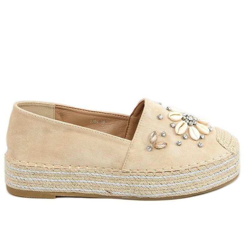 Espadrillas beige con conchiglie 2798 Beige