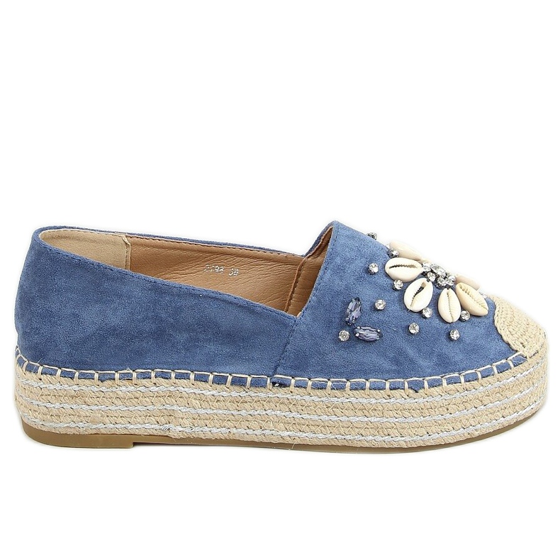 Espadrillas blu con conchiglie 2798 Blue