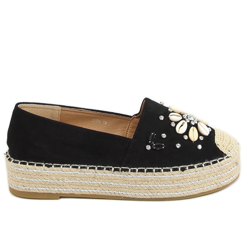 Espadrillas nere con conchiglie 2798 Black nero