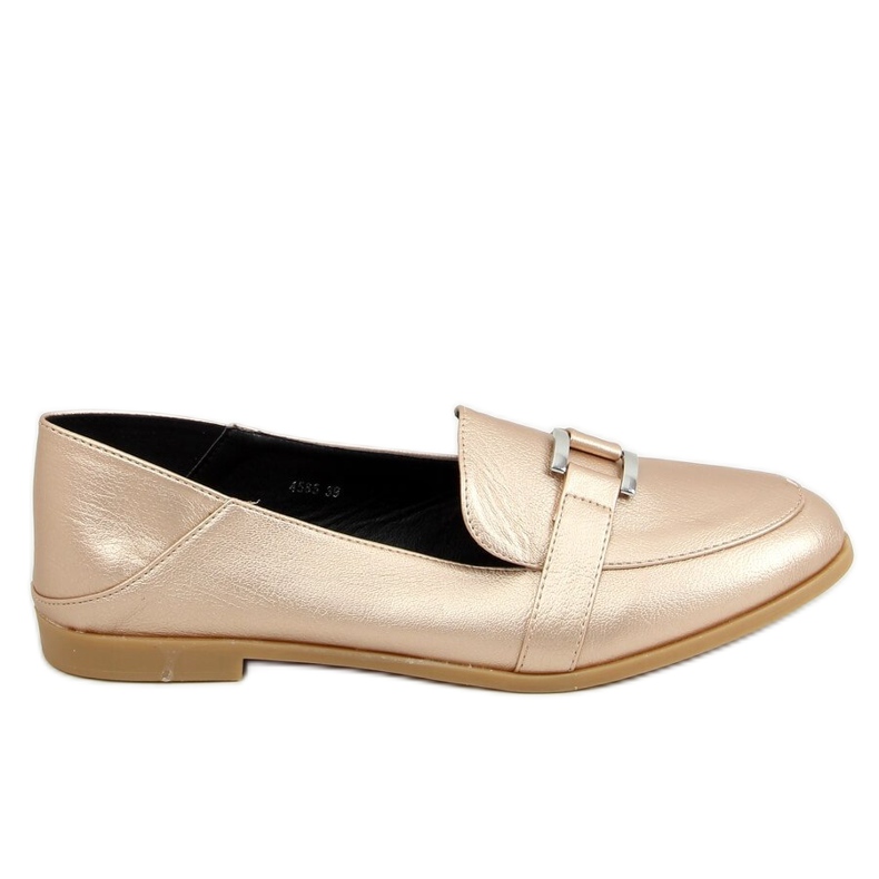 Mocassini da donna dorati 4585 Gold d'oro
