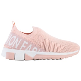 Filippo Sneakers alla moda senza lacci rosa