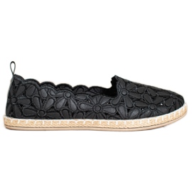 SHELOVET Espadrillas Con Motivo Floreale nero