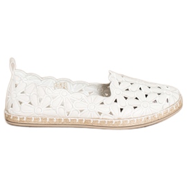 SHELOVET Espadrillas Con Motivo Floreale bianco