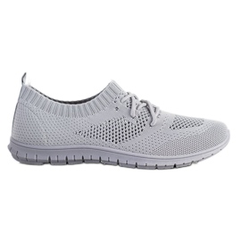 SHELOVET Sneakers traforate grigie grigio