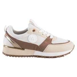 SHELOVET Sneakers BIANCHE E BEIGE alla moda bianco