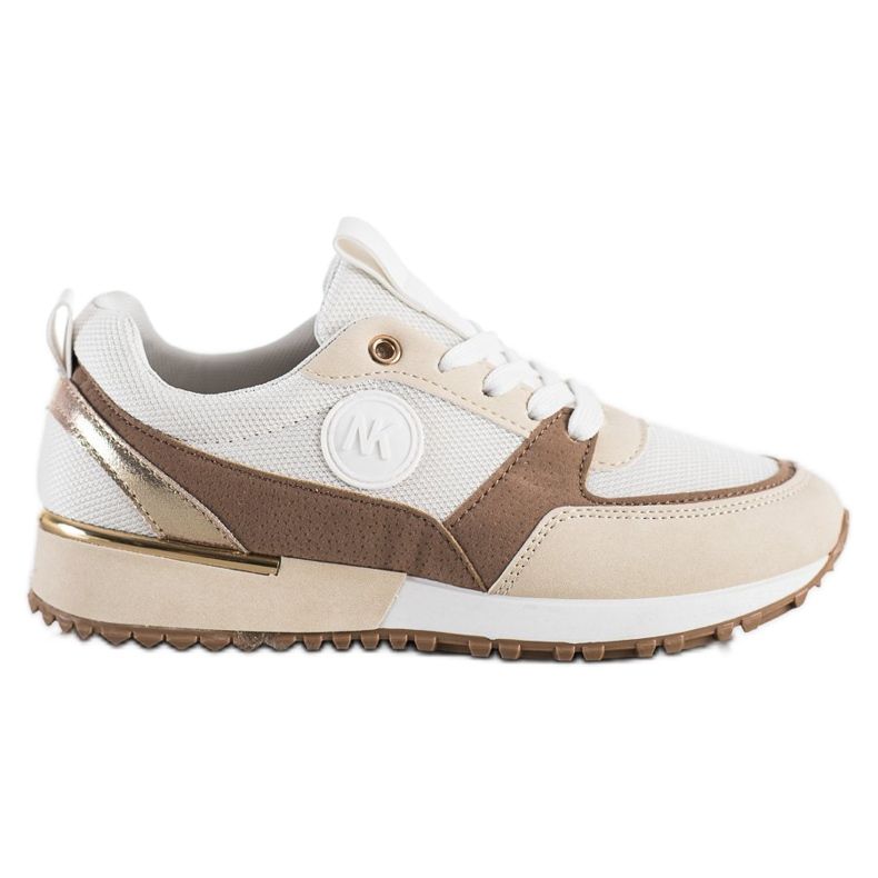 SHELOVET Sneakers BIANCHE E BEIGE alla moda bianca