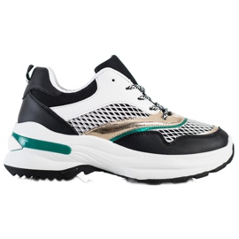 SHELOVET Sneakers Sulla Piattaforma Con Mesh bianco nero multicolore