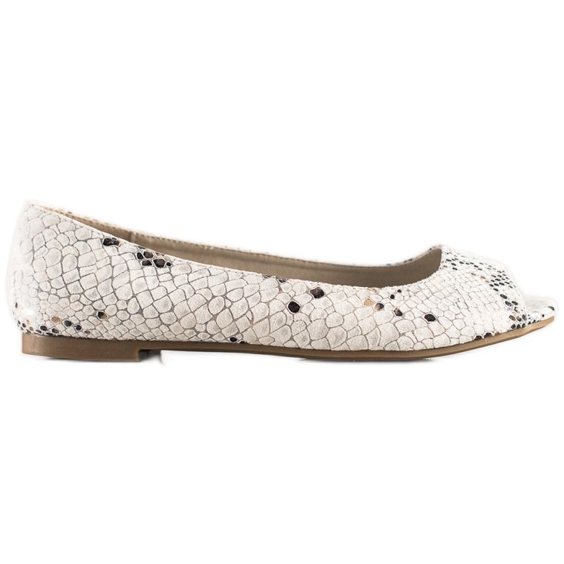 Goodin Décolleté casual con punta aperta beige