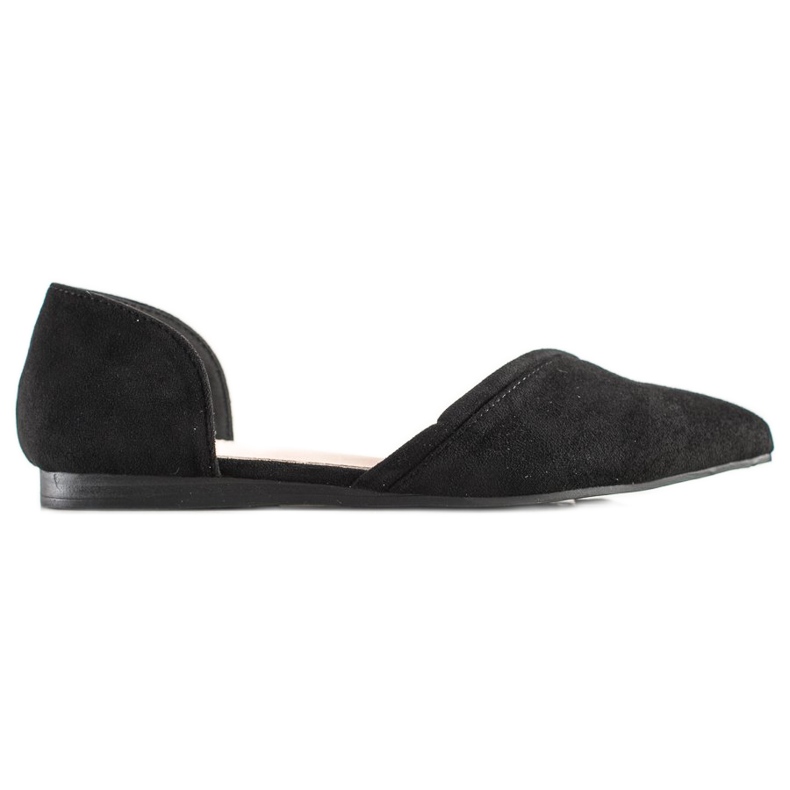 Goodin Ballerine scamosciate con cut-out nero