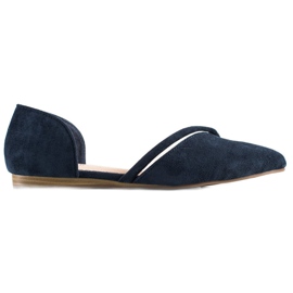 Goodin Ballerine scamosciate con cut-out blu navy