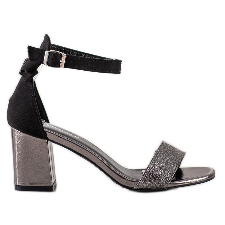 Sandali Con Fiocco VINCEZA nero grigio