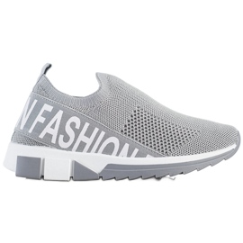 Filippo Sneakers alla moda senza lacci grigio